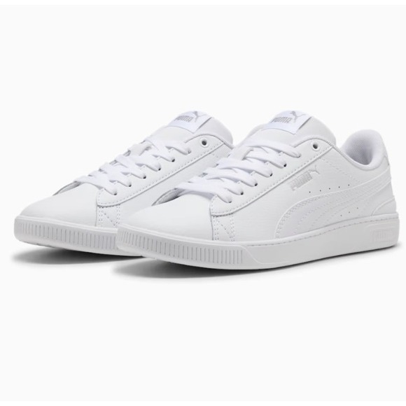 PUMA Size 8 Vikky v3 Women's White Leather Sneakers Shoes - Picture 1 of 10